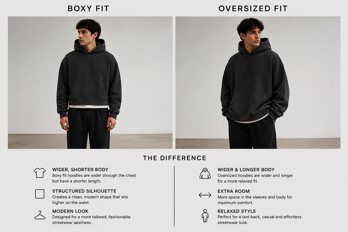 boxy vs oversized fit